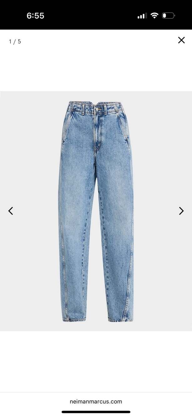 NEW Apiece Apart Wide-Leg Denim Jeans with Seam Detail
